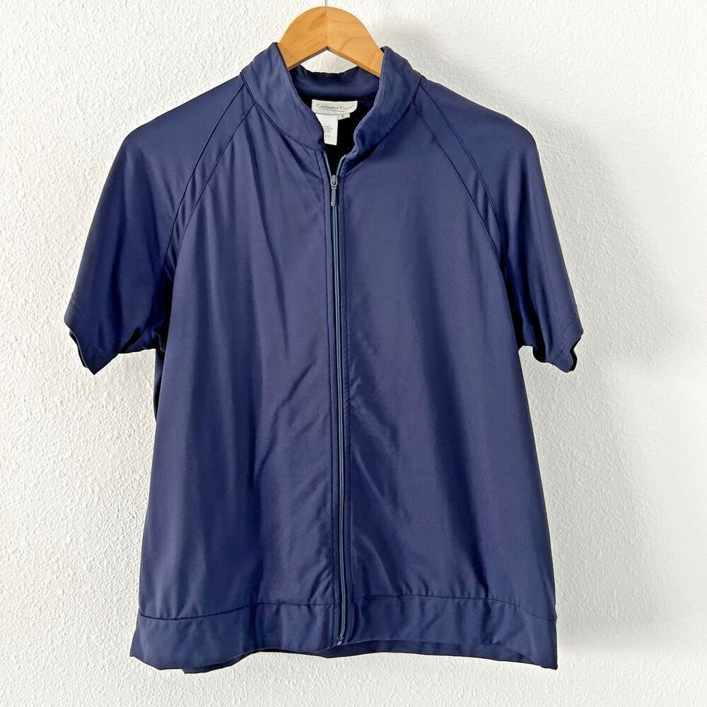 Coldwater Creek Performance Short Sleeve Jacket Womens Large Blue Athletic Golf